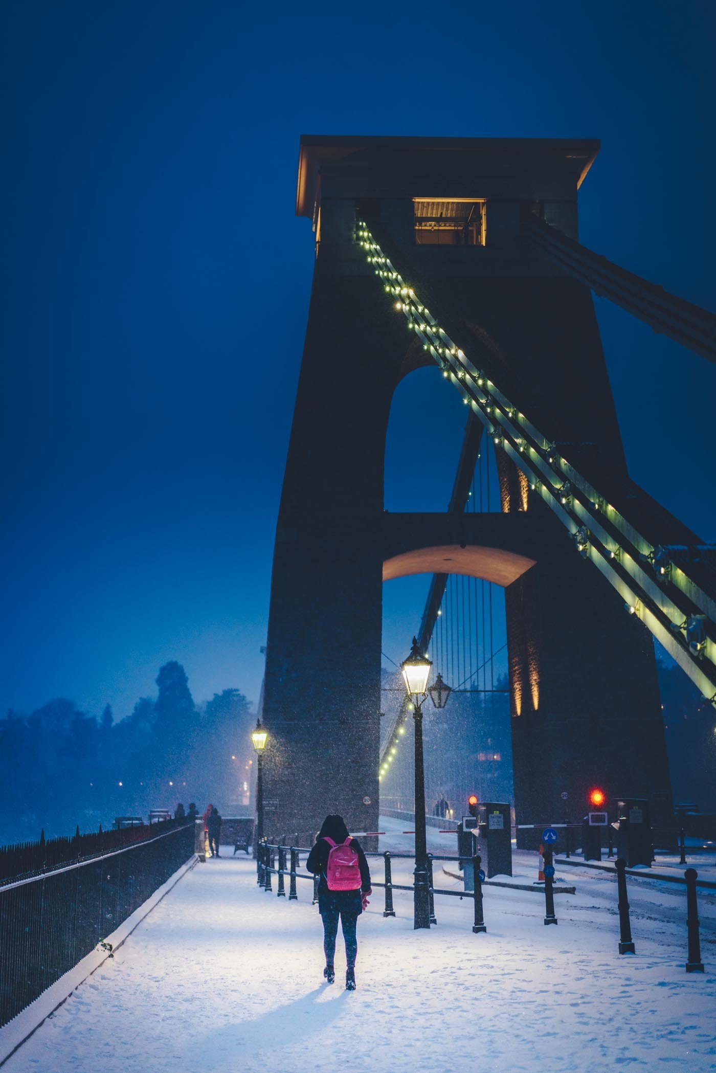 Splash of pink, Clifton Suspension Bridge, Bristol. Photograph by Ivo Dukić.