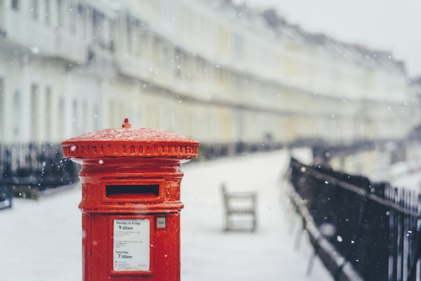 Clifton Post Box in Snow II, Bristol, England. Photograph by Ivo Dukić.
