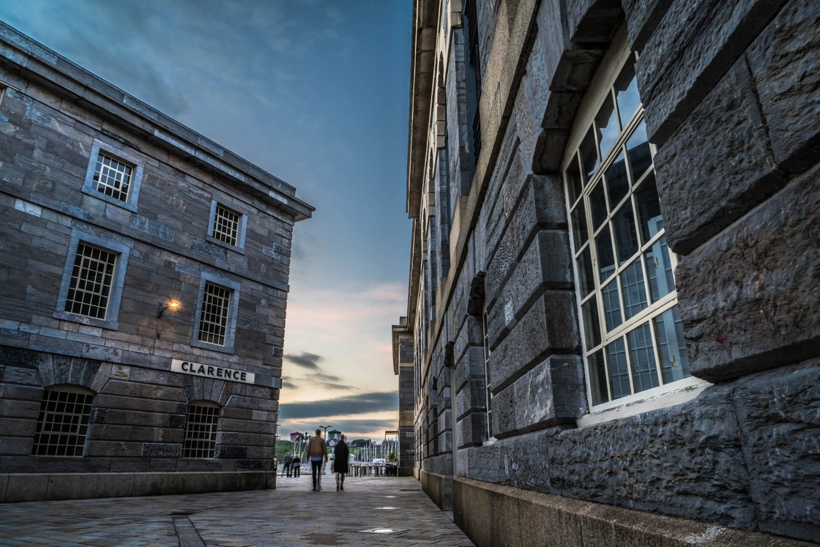 Clarence and People, Royal William Yard, Plymouth. Plymouth, England. Photograph by Ivo Dukić.