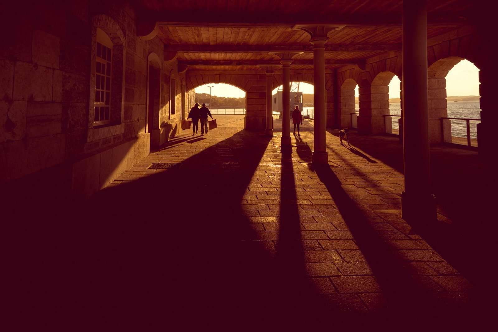 Shadows in the arches, Royal William Yard, Plymouth. Plymouth, England. Photograph by Ivo Dukić.