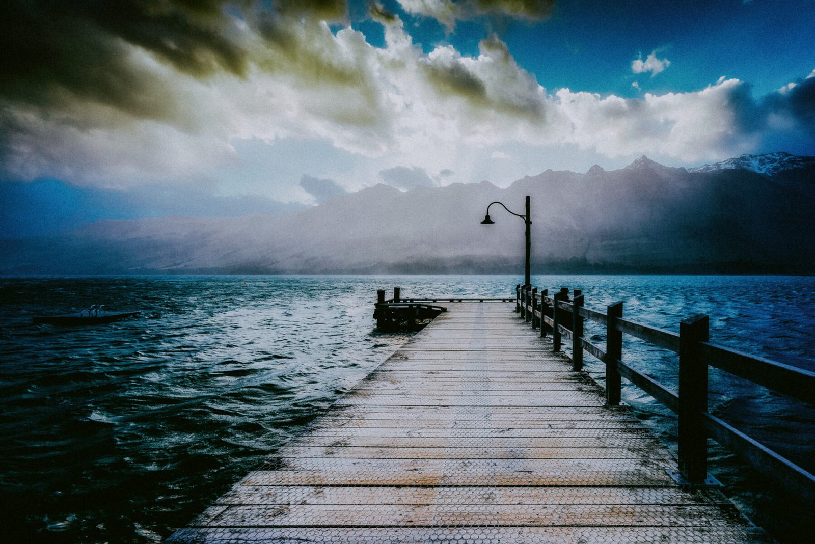 Glenorchy Pier, Storm clouds, New Zealand 2017. New Zealand. Photograph by Ivo Dukić.