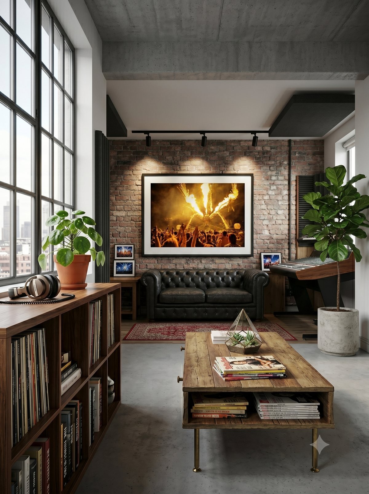 Arcadia — Smoke & Fire fine-art print displayed framed in a room