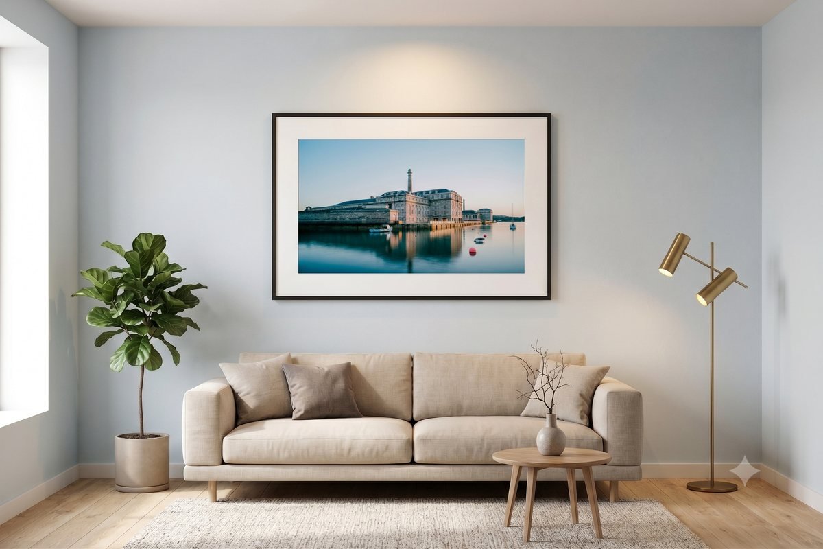 Frozen in Time fine-art print displayed framed in a room